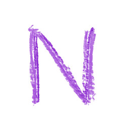 Single hand drawn letter isolated