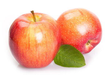 Fresh apples isolated on white