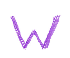 Single hand drawn letter isolated