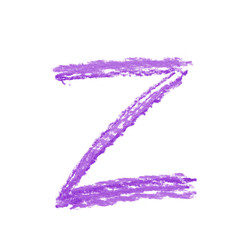 Single hand drawn letter isolated