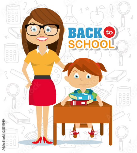 Girl Student In The Desk Stock Image And Royalty Free Vector