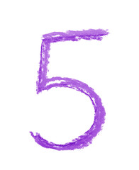 Hand drawn number symbol isolated