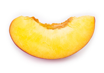 Fresh peach on white background