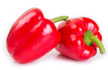 Fresh pepper on white background