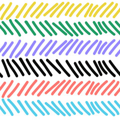 vector seamless geometric pattern swatch. trendy colors. colorful lines. 