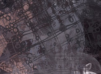 Contemporary art. Hand made art. Colorful texture. Modern artwork. Brushstrokes. Artistic background image. Abstract painting on canvas. Charcoal.