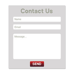 Simple Contact us form modern templates. Web Site design on white background. Vector template.