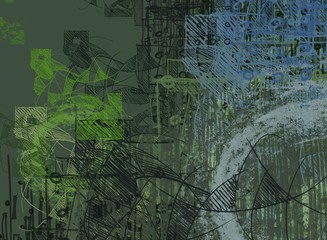 Contemporary art. Hand made art. Colorful texture. Modern artwork. Brushstrokes. Artistic background image. Abstract painting on canvas. Charcoal.