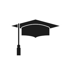 Graduate cap icon. Vector.