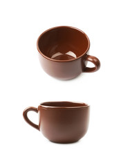 Ceramic cup isolated