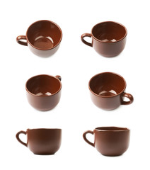 Ceramic cup isolated