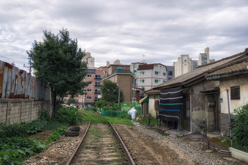Fototapeta na wymiar hangdong abandoned railroad