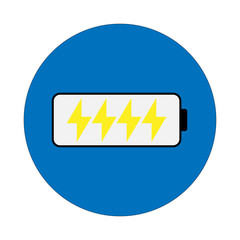 battery charging icon, vector