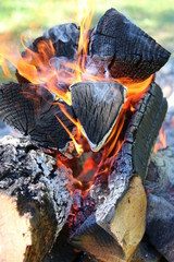 hot fire burning