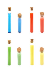 Single glass tube isolated