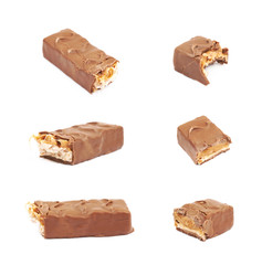 Chocolate candy bar isolated