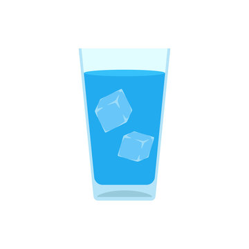 Glass of water. Vector.