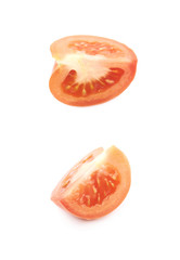 Ripe red tomato isolated