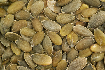 Surface covered with pumpkin seeds