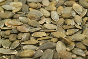 Surface covered with pumpkin seeds