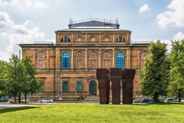 Munich, Germany June 09, 2018: Building of Alte Pinakothek (Art Museum), Old Master paintings...