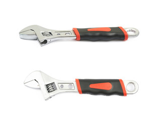 Adjustable wrench tool isolated