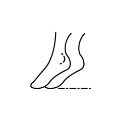 female foot icon. Element of make up and cosmetics icon for mobile concept and web apps. Outline dusk style female foot icon can be used for web and mobile