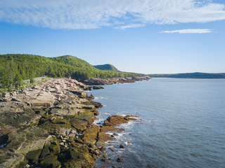 Aerial view of Acadia National Park in Maine 