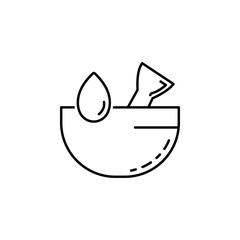 hair dye icon. Element of make up and cosmetics icon for mobile concept and web apps. Outline dusk style hair dye icon can be used for web and mobile