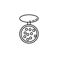 women's blusher icon. Element of make up and cosmetics icon for mobile concept and web apps. Outline dusk style women's blusher icon can be used for web and mobile