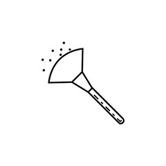 make up brush icon. Element of make up and cosmetics icon for mobile concept and web apps. Outline dusk style make up brush icon can be used for web and mobile