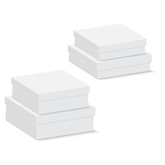 Blank paper or cardboard box template. Vector illustration