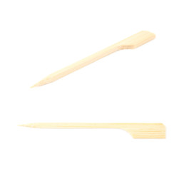 Single wooden toothpick isolated