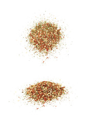 Pile of italian spices isolated