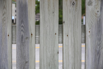 Wooden plank fence close-up