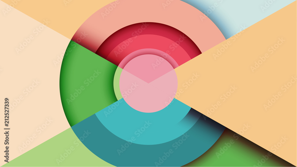 Poster Geometric circle shapes abstract background.Vector illustration.