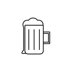 beer mug icon. Element of kitchen appliances icon for mobile concept and web apps. Thin line beer mug icon can be used for web and mobile. Premium icon