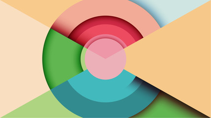 Obraz premium Geometric circle shapes abstract background.Vector illustration.