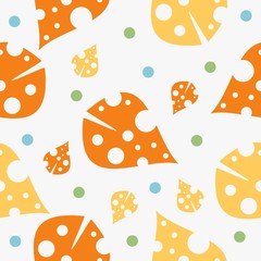 Seamless leaf pattern fullcolor vector.