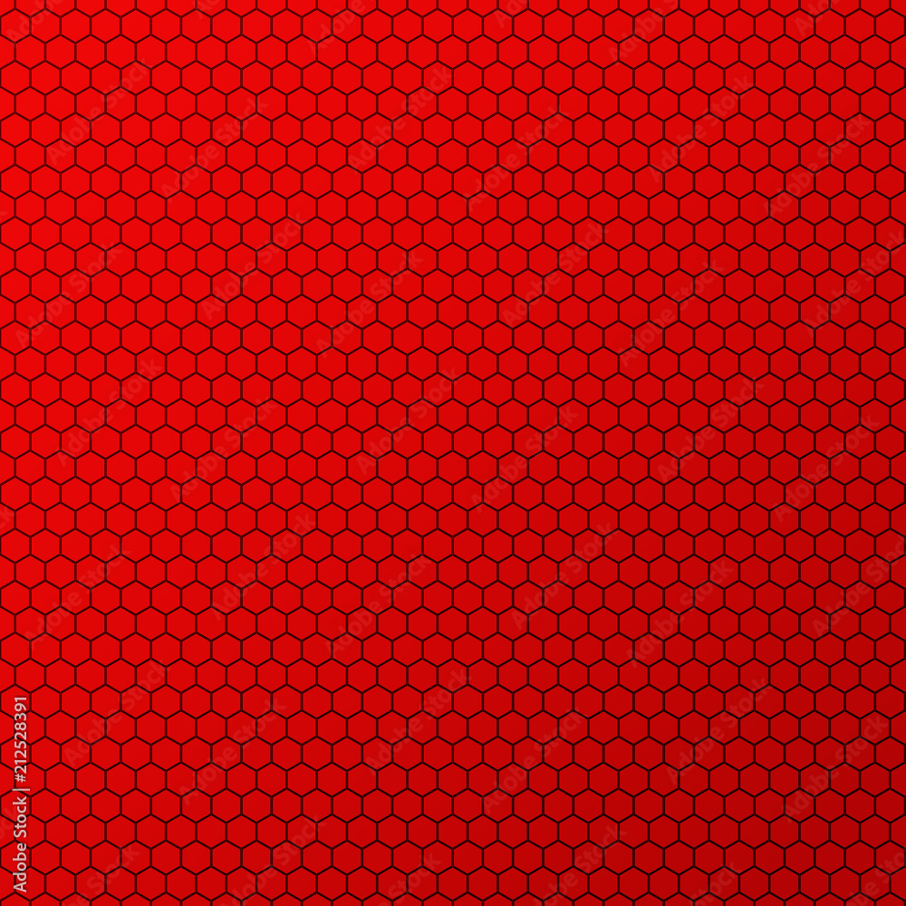 Wall mural red honeycomb design abstract background.