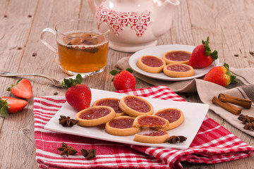 Strawberry tartlets.