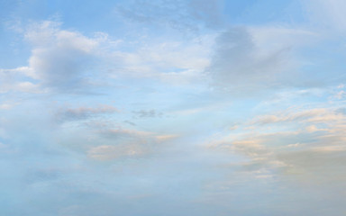 Naklejka na ściany i meble Colorful Beautiful blue sky with cloud formation background