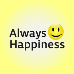 Always Happiness Vector Template Design Illustration