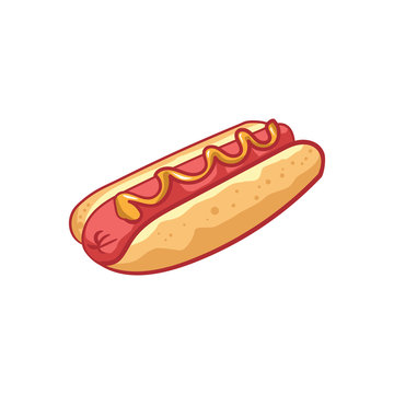 recommend clip art: Hot Dog Vector Illustration