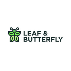 Fototapeta premium Leaf & Butterfly.
