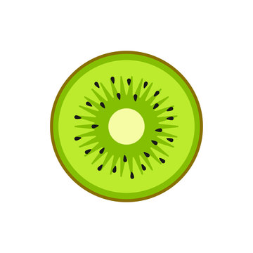 Kiwi illustration. Vector. Flat design.