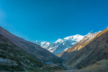 Fototapeta na wymiar Rural landscape in the Himalayas, Nepal.