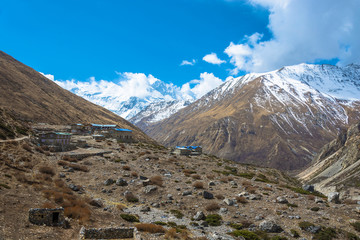 Rural landscape in the Himalayas, Nepal.