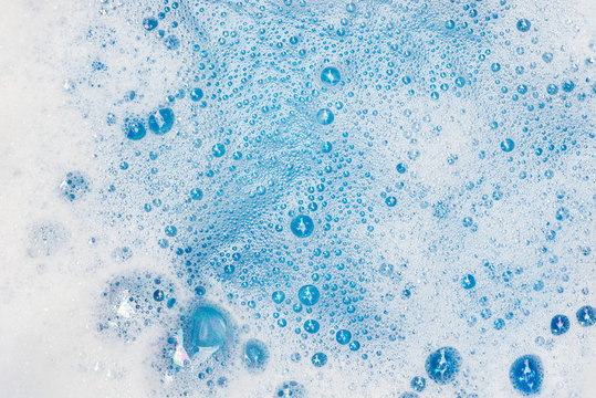 soap foam with bubbles macro background