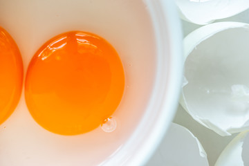 Raw egg yolks